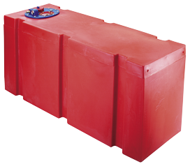 Allpa Kunststoff Kraftstoffeinbautank 140l, 1100x400x400mm (Lxbxh) Mit Flanschplatte