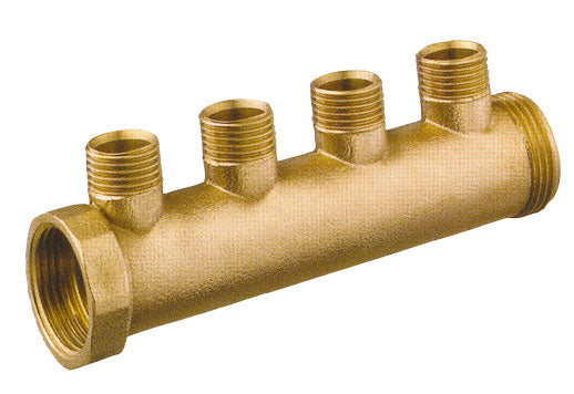 Allpa Messing Sammelröhre, 4-Wege, 1"X1/2"