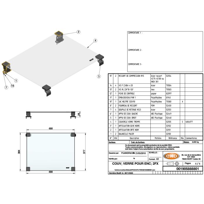 Eno Glasdeckel (2-flammig)