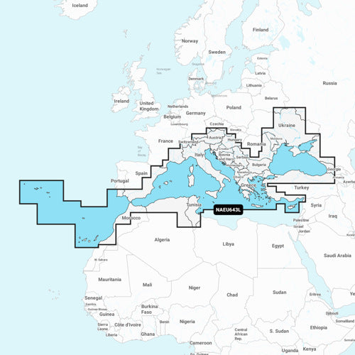 Navionics MSD/NAV+ Large EU643L Mittelmeer & Schwarzes Meer