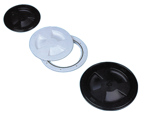 Allpa Kunststoff Inspektionsluke, Ø200x155mm, Schwarz