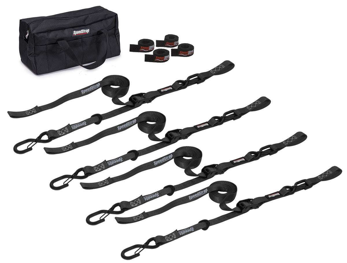 Speedstrap 25 mm Cam-Lock Kit, Spanngurt, S-Haken und Schlaufe, 300 cm, schwarz