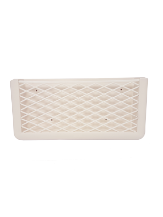 Allpa Kunststoff Staukasten, Weiß, Mit Weißem Elastischem Netz, Abm. 270x115x32mm