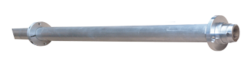 Allpa Aluminium Stevenrohr Ø60x44mm, L=1500mm Für Ø35mm Propellerwelle Mit Rohrklemme