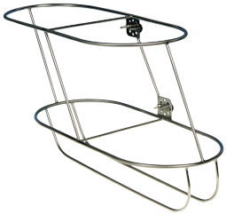 Allpa Niro Fenderkorb, Schräges Modell Für 2 Fender (Rechts), A=540mm, B=285mm (Comet 3) (Ø25mm Befestigungsbügel)