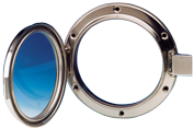 Allpa Niro Bull-Auge, Ø215mm, Aufklappbares Modell Mit Bruchsicherem Glas, Lochmaß Ø166mm