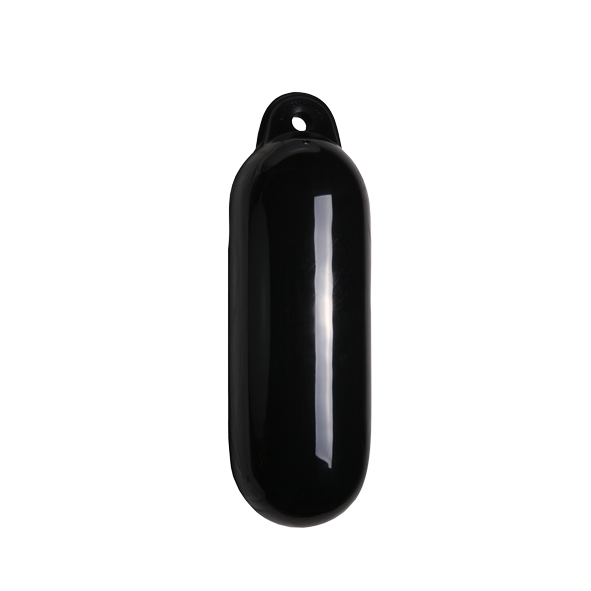 Allpa Fender Tropfenmodell, Ø120mm, L=450mm, Schwarz (Größe 1) (Aufblassbar Mit Kugelventil)