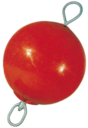Allpa Ankerboje Mit Nylon-Gelagerter Stange Mit 2 Augen, Ø400mm, L=760mm, Rot (Größe 1)