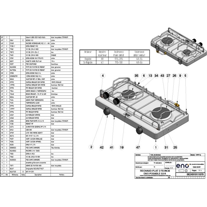 Eno XTREM 2-flammiger Aufbaukocher