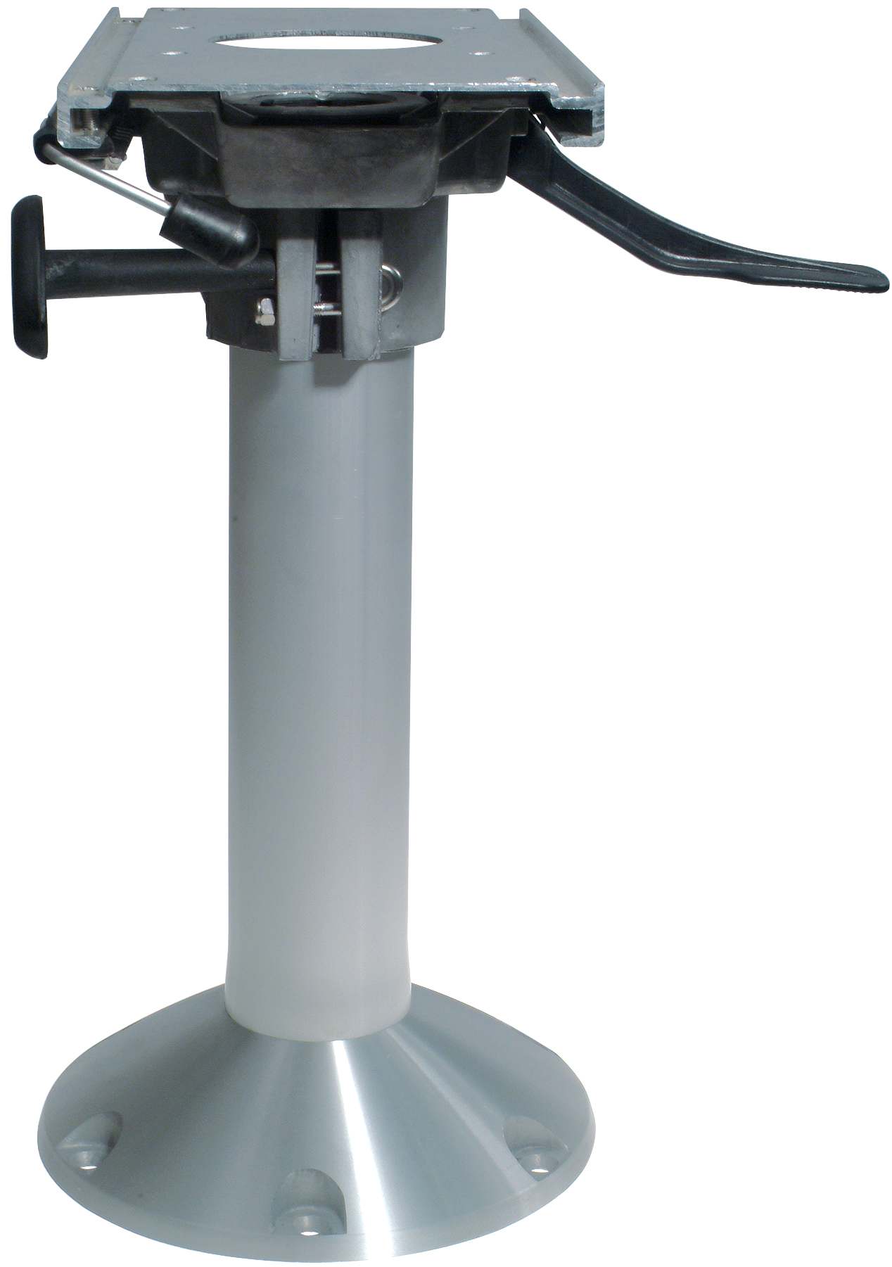 Allpa Aluminium Mainstay 'Heavy Duty' Stuhlbein (360° Drehbar + Lock) Mit Schlitten, Basis Ø229mm
