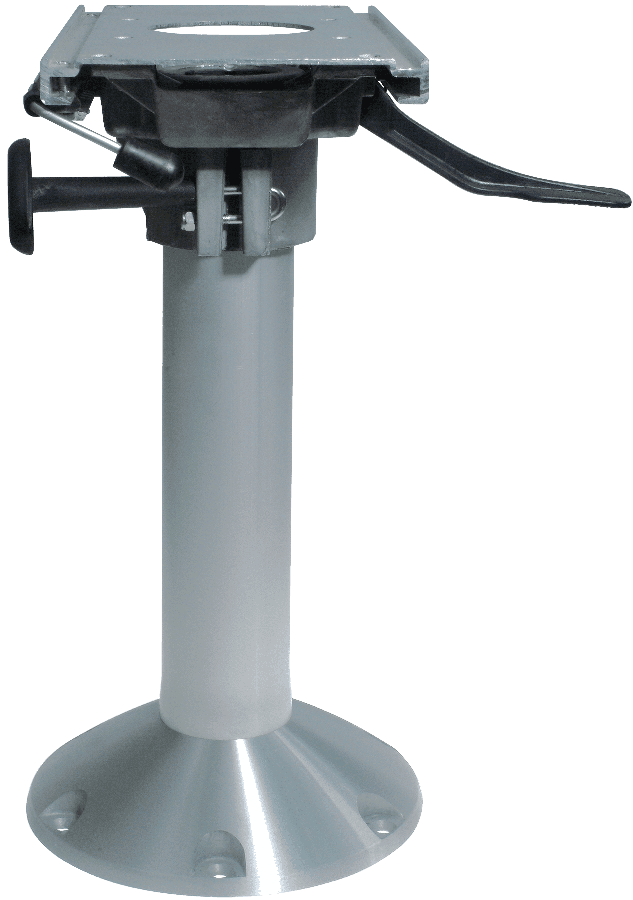 Allpa Aluminium Mainstay 'Heavy Duty' Stuhlbein (360° Drehbar + Lock) Mit Schlitten, Basis Ø229mm