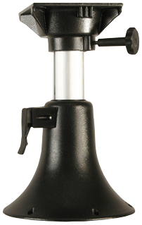 Allpa Aluminium Belle Verstellbares Stuhlbein, H=330-430mm, Drehscheibe Mit 4x Lock, Grau