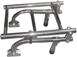 Allpa Niro Badeleiter, 1+2-Stufen Mit Kunststoff Beschichtet, Ausgeklappt 200x600mm, Rohr Ø22mm