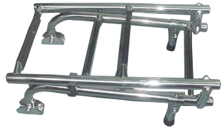 Allpa Niro Badeleiter, 3+2-Stufen Mit Kunststoff Beschichtet, Ausgeklappt 235x1085mm, Rohr Ø22mm