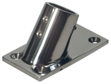 Allpa Niro Relingsfuß 60°, Ø22,25mm Mit Geraden Ecken 76x43mm