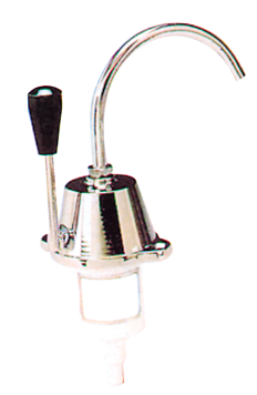 Allpa Verchromter Waschbeckenpumpe Mit Kunststoffgehäuse, Aluminium Wasserauslauf & Niro Pumpenhebel