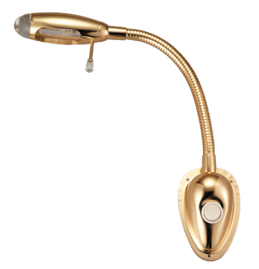 Allpa Kartenleselampe, L=373mm, Messing, 12v/10w, Halogen