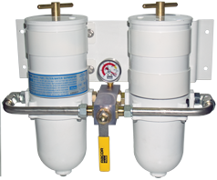 Racor Doppelter Marine 'Turbine' Filter Mit Metallschüssel, Umschaltbarer Dieselfilter