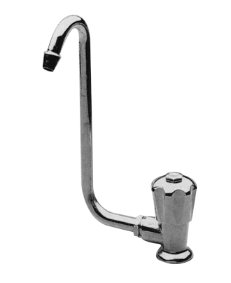 Allpa Verchromter Wasserhahn Mit Faltbarem 10mm-Auslauf, Anschluß 3/8", Knopf Auf Linker Seite