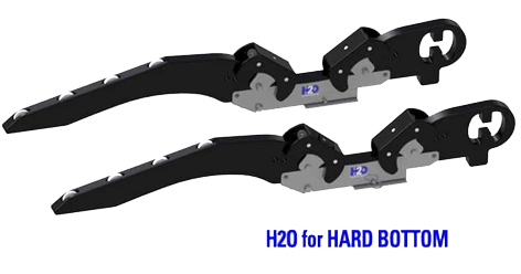 Hurley H2o Davit System 10" Mount Hard Bottom Black Mit Fußplatte Für Die Montage Auf Der Badeplattform