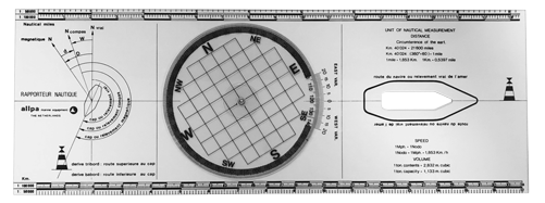 Allpa Plexiglas 'Breton Plotter', Kurs-Lineal