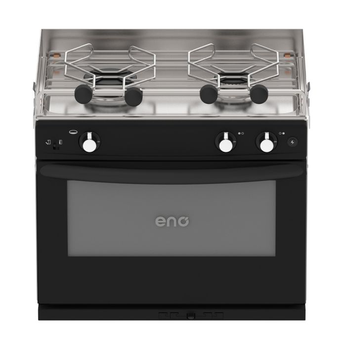 Eno GRAND LARGE Schwarz 2-flammiger Kocher mit Backofen