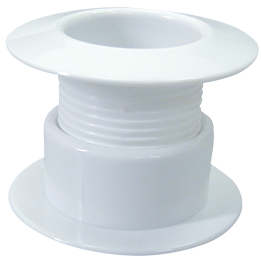 Allpa Kunststoff Borddurchlass (Schraube), Ø1-1/4", L=28-44mm, Flansch=57mm, Innenmaß=30mm