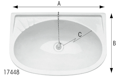 PLASTIMO KUNSTSTOFFWASCHBECKEN WEISS
