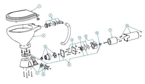 Rückschlagventil Abfuhr Elektrische Toilette