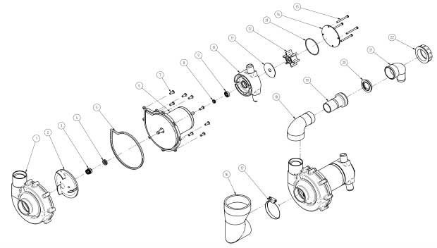 Allpa Lippendichtung, Anlaufscheibe, O-Ring & Schrauben