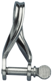 Allpa Niro Schäkel (Gedrehte Form) Ø5mm, B=12mm, H=37mm (Bruchlast 1050kg)