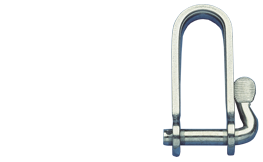 Allpa Niro Fallenschäkel Mit Schnellverschluß Mit Öse, Ø5mm, B=14mm, H=40mm (Bruchlast 1050kg)