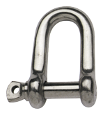 Allpa Niro Schäkel, A=Ø12mm, B=48mm, C=24mm, D=48mm (Bruchlast 7000kg)