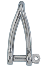 Allpa Niro Schäkel (Gedrehte Form), A=Ø8mm, B=53mm, C=17mm (Bruchlast 2100kg)