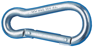 Allpa Niro Karabinerhaken, Ø8mm, H=80mm (Bruchlast 800kg)