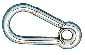 Allpa Niro Karabinerhaken Mit Öse, Ø8mm, H=80mm (Bruchlast 800kg)