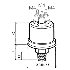 Veratron VDO Öldruck Sensor 5 bar/80 psi, mit Warnkontakt, 1/8" – 27 Dryseal NPTF