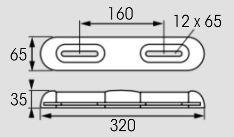 PLASTIMO Zinkanode 320x65x35 mm 2,4 Kg