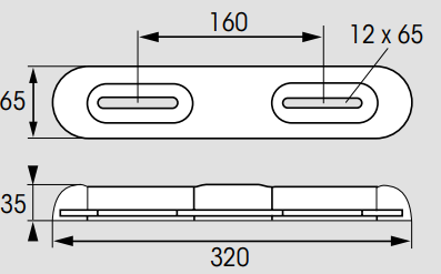 PLASTIMO ALUMINIUM ANODE 320x65x35 MM, 1 KG
