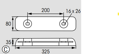 PLASTIMO Zinkanode 325X80X35 mm, 5 KG