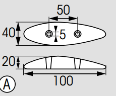 PLASTIMO Zinknode für Trimmklappen 0,26 Kg