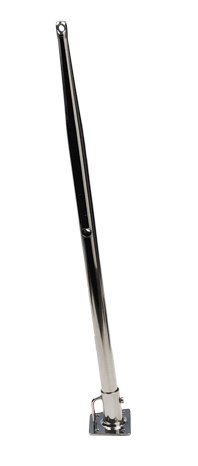 Allpa Niro Relingsstütze Ø25mm, H=500mm, 2-Loch (250/500mm)