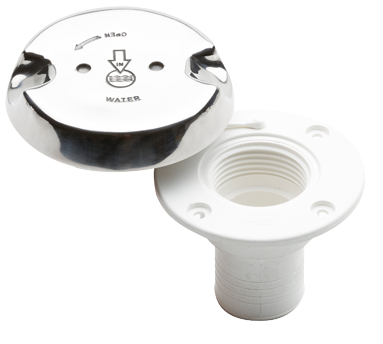 Allpa Deckeinfüllstütze Kunststoff-Gehäuse - Niro Deckel 'Fuel', Schlauchanschluss Ø38mm