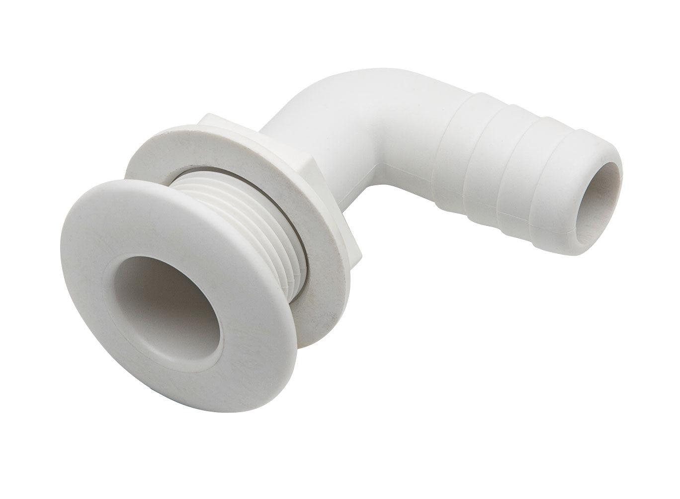 Allpa Kunststoff Rechtwinkliger Borddurchlass, Ø1-1/2"X38mm, Weiß