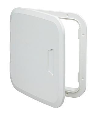 Allpa Kunststoff-Luke, 290x290mm, 180°, Weiß