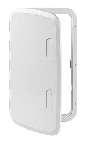 Allpa Kunststoff-Luke, 525x275mm, 180°, Weiß