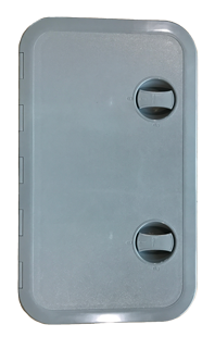 Allpa Kunststoff-Luke, 243x606mm, 2x Verschluß, 180°, Grau