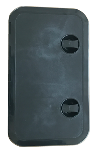 Allpa Kunststoff-Luke, 243x606mm, 2x Verschluß, 180°, Schwarz