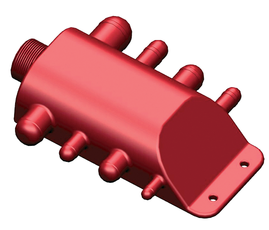 Allpa Abwassersammelpunkt Mit Schlauchanschlüssen Ø13mm Bis 38mm, Abflussanschluss 1-1/2"