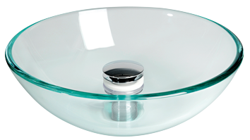 Allpa Spülbecken, Rund, Glas (Ohne Abfluß) Ø280x100mm